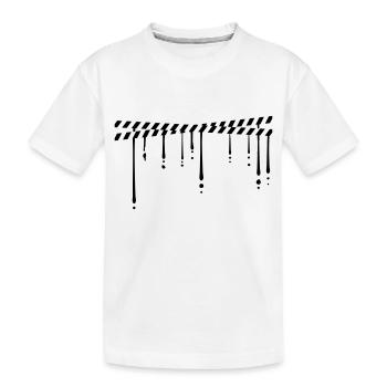Verrouillage goutte de ruban de sécurité - T-shirt bio Premium Enfant - blanc - Devant