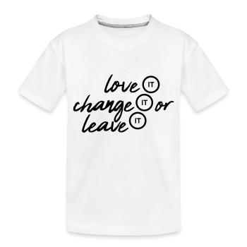 J'adore le changement - T-shirt bio Premium Enfant - blanc - Devant