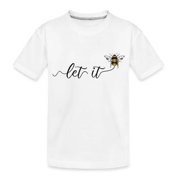 Süßes Bienen Imker Let It Bee Biene Honig Sommer - Kinder Premium Bio T-Shirt - Weiß - Vorne