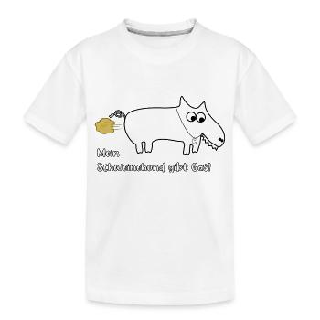 Mein Schweinehund gibt Gas! - Kinder Premium Bio T-Shirt - Weiß - Vorne