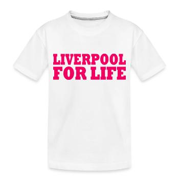 Liverpool - Kinder Premium Bio T-Shirt - Weiß - Vorne