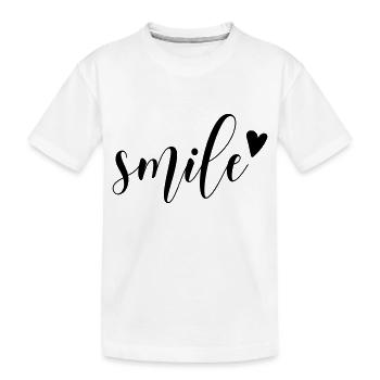 smile - Kinder Premium Bio T-Shirt - Weiß - Vorne