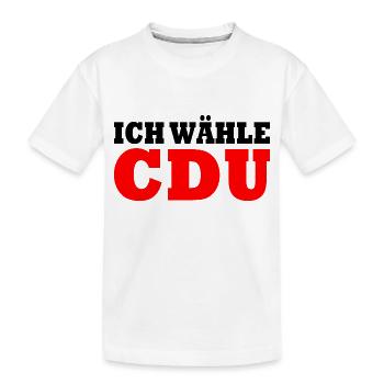 Cdu - Kinder Premium Bio T-Shirt - Weiß - Vorne