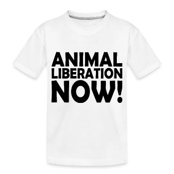 Animal liberation now - Kids' Premium Organic T-Shirt - white - Front