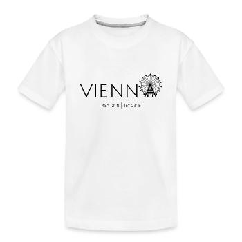 Vienne, Autriche, Prater, Grande Roue, Danube - T-shirt bio Premium Enfant - blanc - Devant