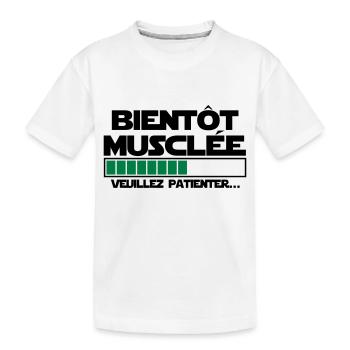 bientôt musclée - T-shirt bio Premium Enfant - blanc - Devant