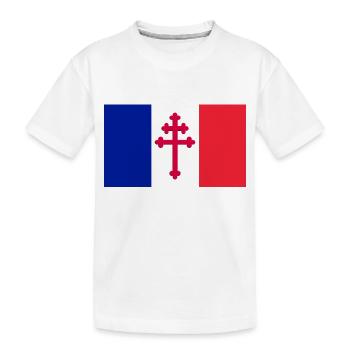 Drapeau Français Lorraine - T-shirt bio Premium Enfant - blanc - Devant