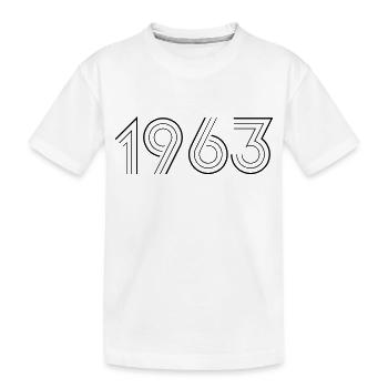 1963 - Kinder Premium Bio T-Shirt - Weiß - Vorne