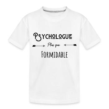 Psychologue plus que formidable cadeau humour - T-shirt bio Premium Enfant - blanc - Devant