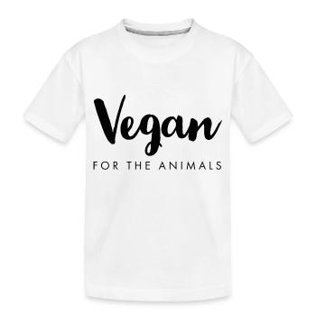 Végétalien pour les animaux - T-shirt bio Premium Enfant - blanc - Devant
