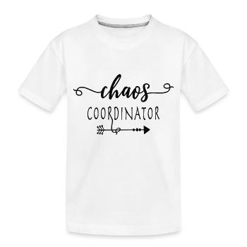 chaos coordinator - Kinder Premium Bio T-Shirt - Weiß - Vorne