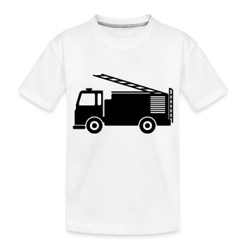 Voiture de pompiers - T-shirt bio Premium Enfant - blanc - Devant