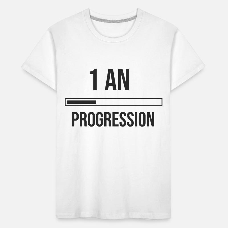 bar de progrès anniversaire un an 1 an bébé T-shirt bio Premium Enfant