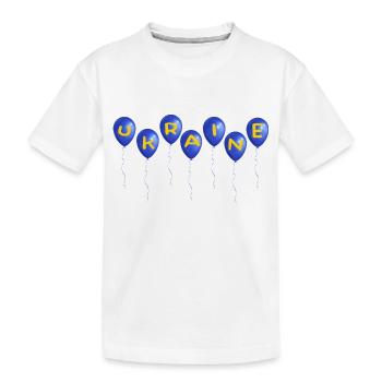ukraine slava ukraini stand with ukraine kiew - Kinder Premium Bio T-Shirt - Weiß - Vorne
