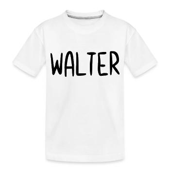 Walter Custom Name Schriftart Text Geburtstag - Kinder Premium Bio T-Shirt - Weiß - Vorne