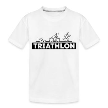 Triathlon - T-shirt bio Premium Enfant - blanc - Devant