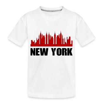 New York - Kids' Premium Organic T-Shirt - white - Front