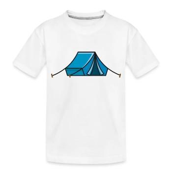 Zelt - Kinder Premium Bio T-Shirt - Weiß - Vorne
