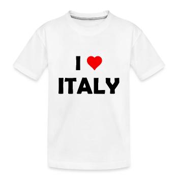 I love Italy - Italien - Italia - Kinder Premium Bio T-Shirt - Weiß - Vorne