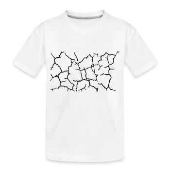 Bottom Cracks Pattern Texture - Kids' Premium Organic T-Shirt - white - Front