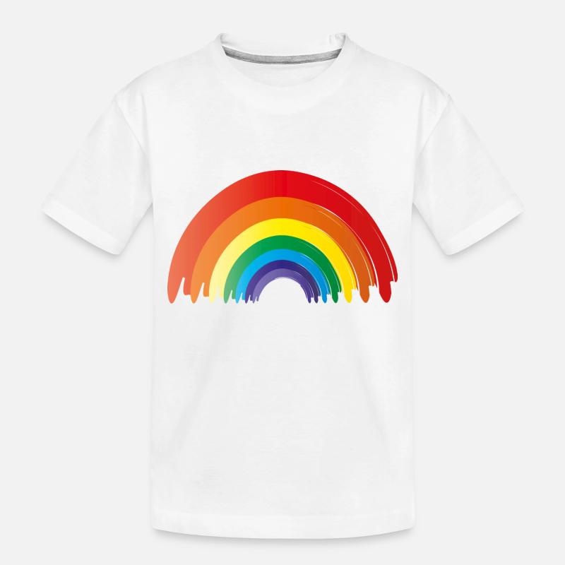 regenbogen - pride - Kinder Premium Bio T-Shirt - Weiß