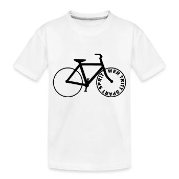 Fahrrad Umwelt - Kinder Premium Bio T-Shirt - Weiß - Vorne