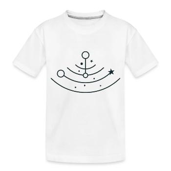 Étoiles et lunes BOHO en demi-cercle - T-shirt bio Premium Enfant - blanc - Devant