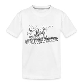 Mähdrescher Landwirtschaft Maschinen Bauer - Kinder Premium Bio T-Shirt - Weiß - Vorne