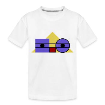 Roboface - le visage de robot nerdy amical - T-shirt bio Premium Enfant - blanc - Devant