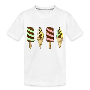 Eis - Kinder Premium Bio T-Shirt - Weiß - Vorne