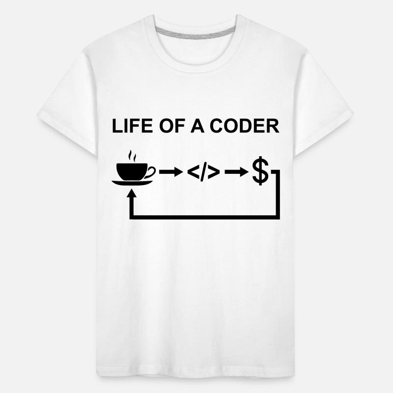 Life Of A Coder Software Developer Programmer Nerd Kinder Premium Bio T-Shirt