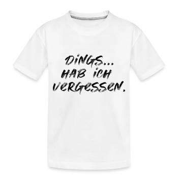 lustiger Spruch SChrift verrgessen Sommer Sonne - Kinder Premium Bio T-Shirt - Weiß - Vorne