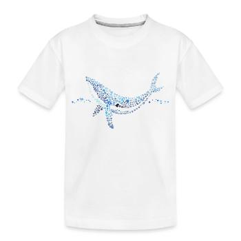 baleine gouttes d'aquarelle - T-shirt bio Premium Enfant - blanc - Devant