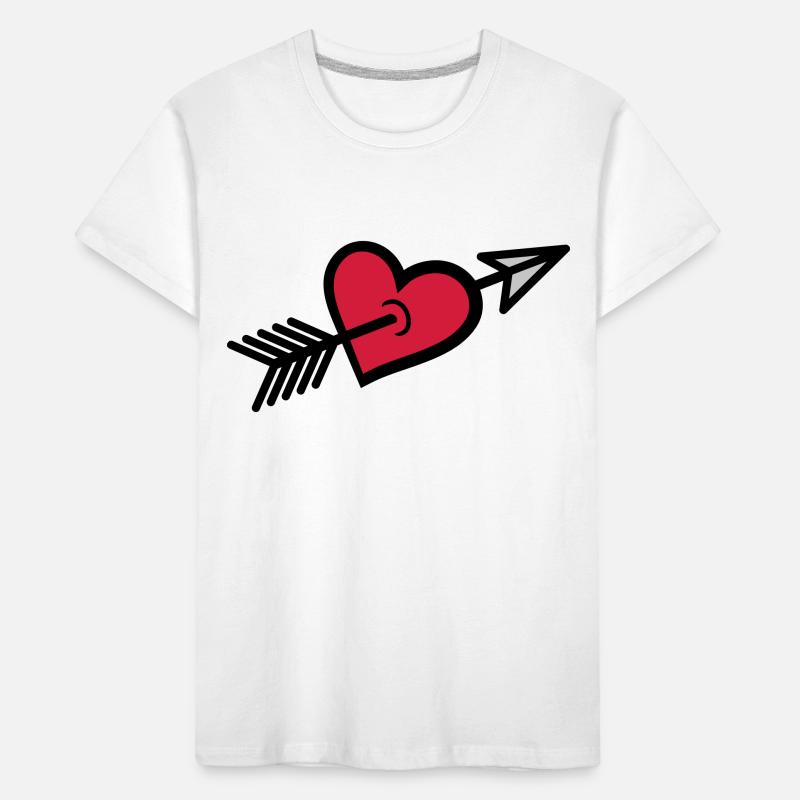 Flèche tirée à travers le cœur T-shirt bio Premium Enfant
