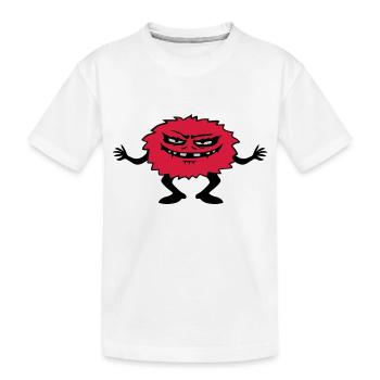 Dangereux monstre comique poilu - T-shirt bio Premium Enfant - blanc - Devant