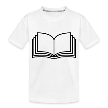 Pages de livres ouverts de romans - T-shirt bio Premium Enfant - blanc - Devant