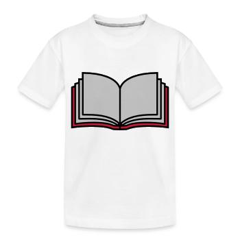 Pages du livre ouvert de l’école - T-shirt bio Premium Enfant - blanc - Devant
