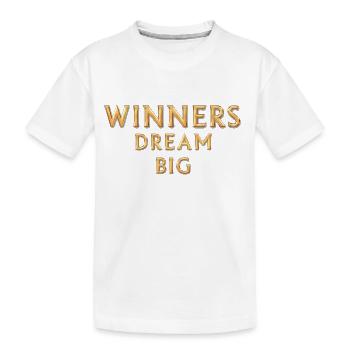 Winners dream big - Kinder Premium Bio T-Shirt - Weiß - Vorne