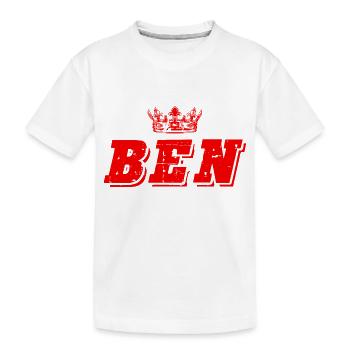 Ben - Kinder Premium Bio T-Shirt - Weiß - Vorne