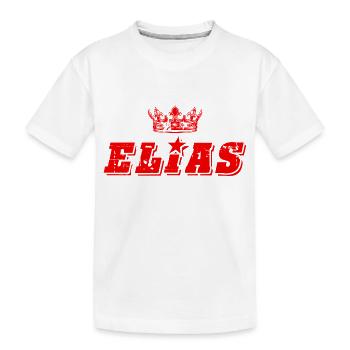 Elias - Kids' Premium Organic T-Shirt - white - Front