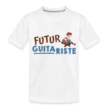 futur guitariste - T-shirt bio Premium Enfant - blanc - Devant