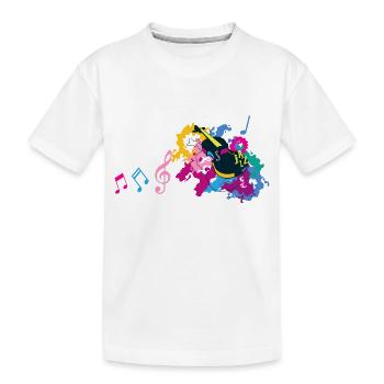 violon musique note cle sol fantaisie - T-shirt bio Premium Enfant - blanc - Devant
