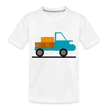 Truck - Kinder Premium Bio T-Shirt - Weiß - Vorne