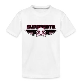 SUPER MOTO Pirates rose - T-shirt bio Premium Enfant - blanc - Devant