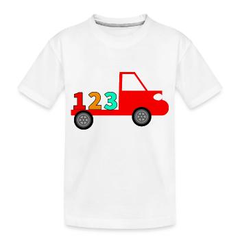 Truck - Kinder Premium Bio T-Shirt - Weiß - Vorne