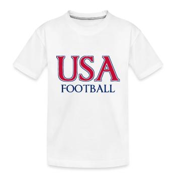 USA Football - National Colors - United States - Kids' Premium Organic T-Shirt - white - Front
