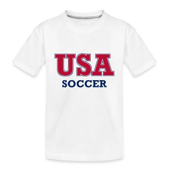 USA Soccer - Couleurs nationales - États-Unis - T-shirt bio Premium Enfant - blanc - Devant
