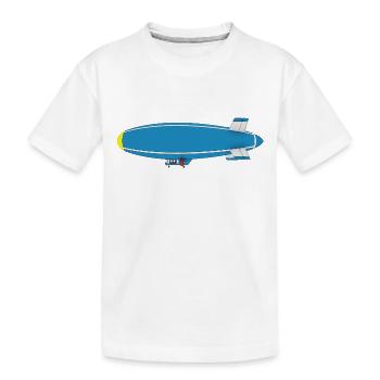 Luftschiff, Zeppelin, Seitenansicht - Kinder Premium Bio T-Shirt - Weiß - Vorne