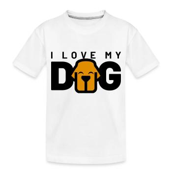 J’AIME MON CHIEN - T-shirt bio Premium Enfant - blanc - Devant