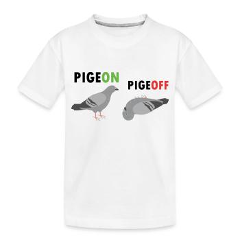 Pigeon Pigeoff - Ornithologue Ornithologue Cochon d’observation des oiseaux - T-shirt bio Premium Enfant - blanc - Devant
